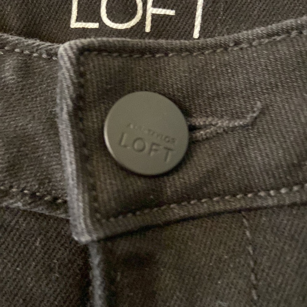 Loft Outlet Black Jeans size 10 curvy skinny excellent condition inseam 30 - Picture 4 of 8